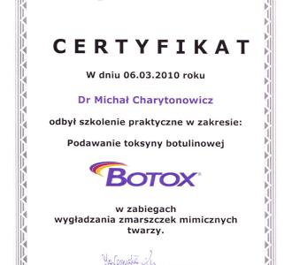 certyfikat dr Michał Charytonowicz
