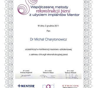 certyfikat dr Michał Charytonowicz